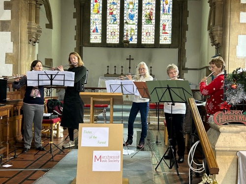 Flutes of the Forest perform at annual Christmas Tree Festival in Hythe